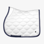 PS of Sweden Saddle Pad Jump Signature - White/Navy - PS of Sweden - Equiluxe Tack