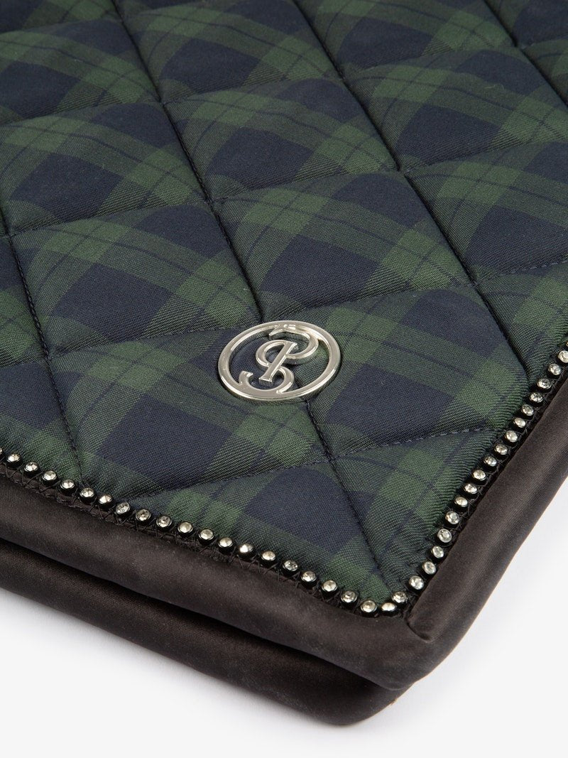 PS of Sweden Saddle Pad Tartan Checked Dressage - Midnight green - PS of Sweden - Equiluxe Tack