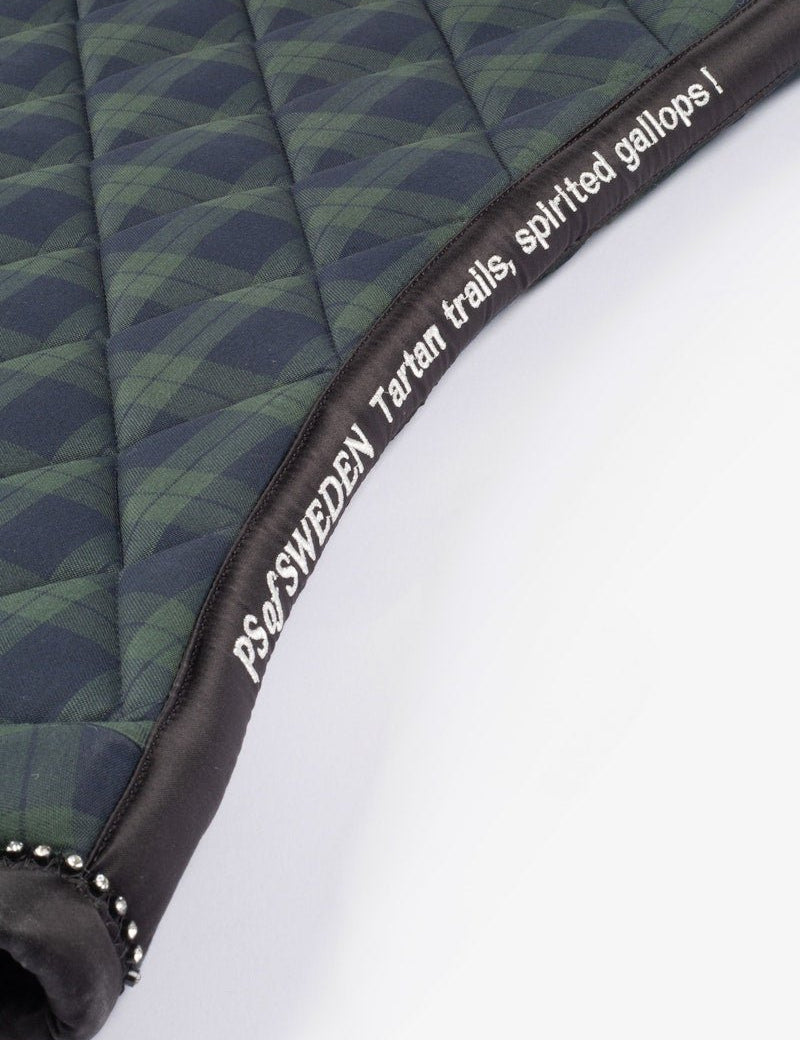 PS of Sweden Saddle Pad Tartan Checked Dressage - Midnight green - PS of Sweden - Equiluxe Tack