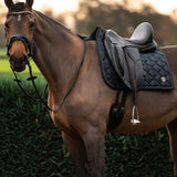 PS of Sweden Saddle Pad Tartan Checked Dressage - Midnight green - PS of Sweden - Equiluxe Tack