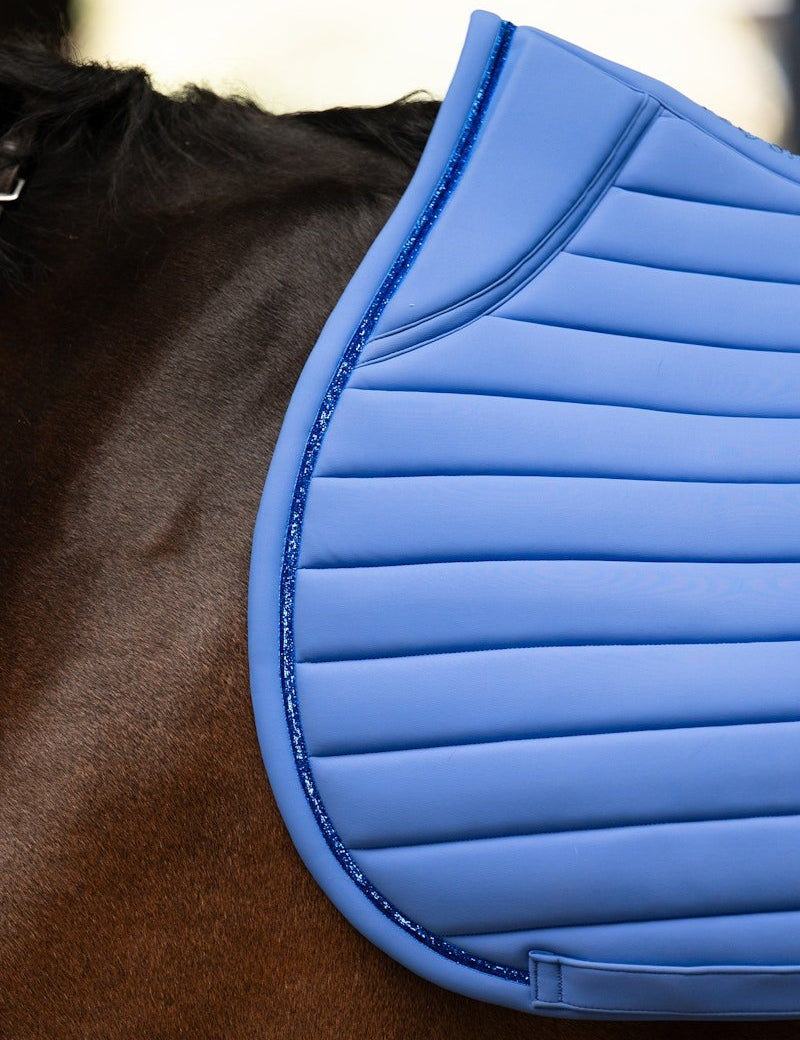 PS of Sweden Stripe Jump Saddle Pad - Blue Violet - PS of Sweden - Equiluxe Tack