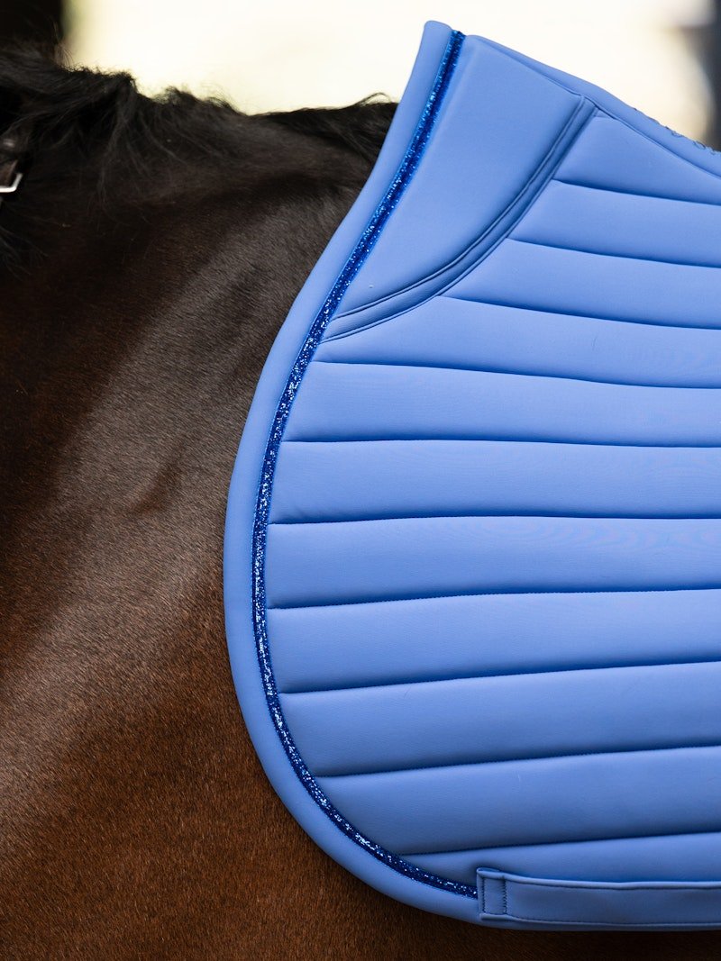 PS of Sweden Stripe Jump Saddle Pad - Blue Violet - PS of Sweden - Equiluxe Tack