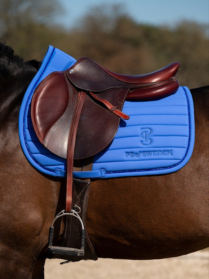 PS of Sweden Stripe Jump Saddle Pad - Blue Violet - PS of Sweden - Equiluxe Tack