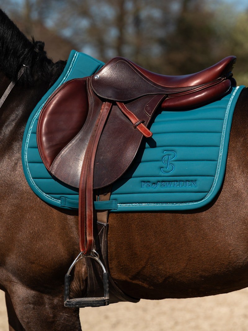 PS of Sweden Stripe Jump Saddle Pad - Jade Noir - PS of Sweden - Equiluxe Tack