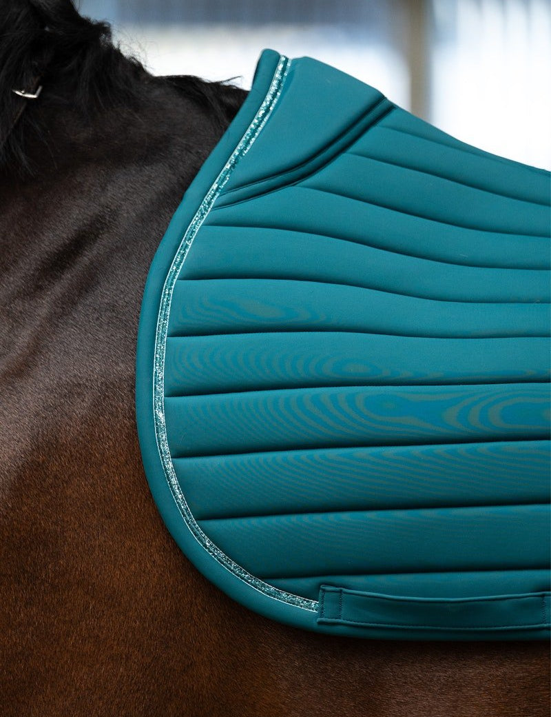 PS of Sweden Stripe Jump Saddle Pad - Jade Noir - PS of Sweden - Equiluxe Tack