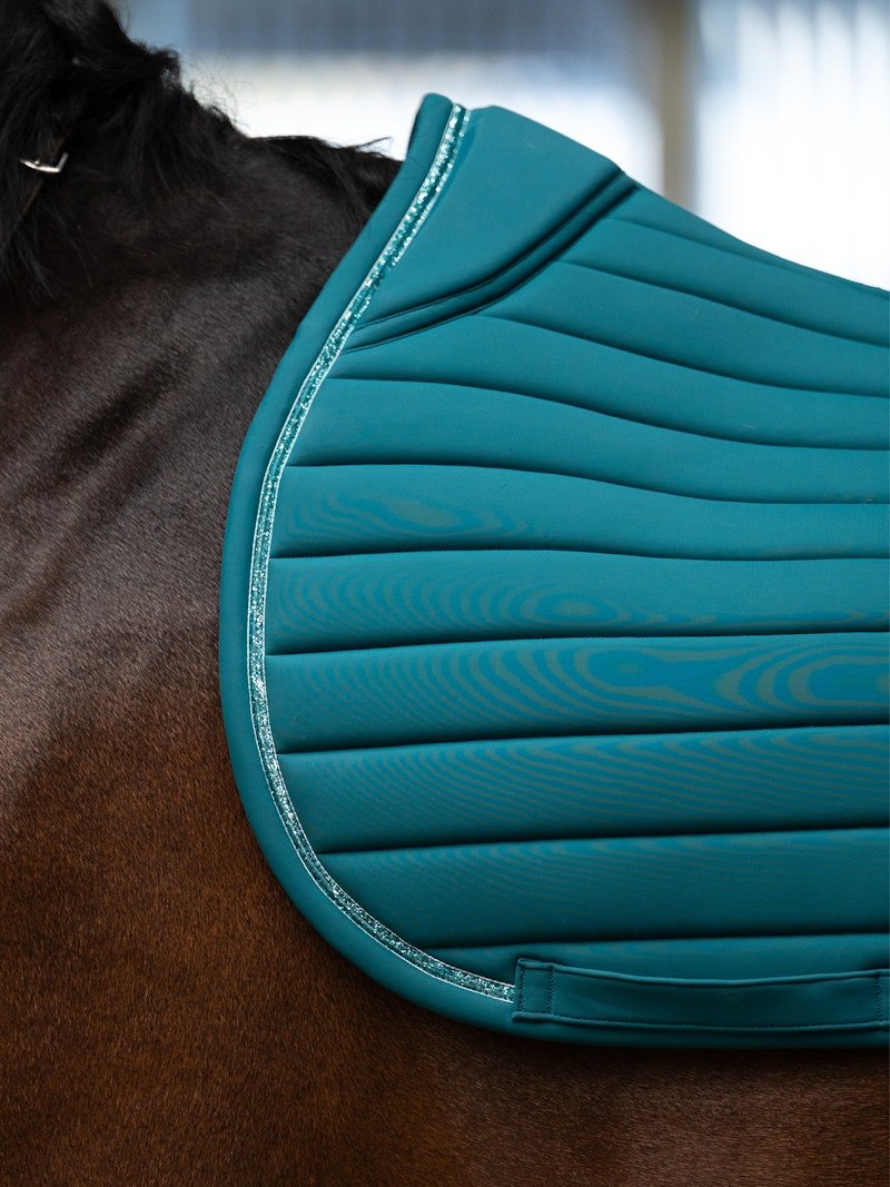 PS of Sweden Stripe Jump Saddle Pad - Jade Noir - PS of Sweden - Equiluxe Tack