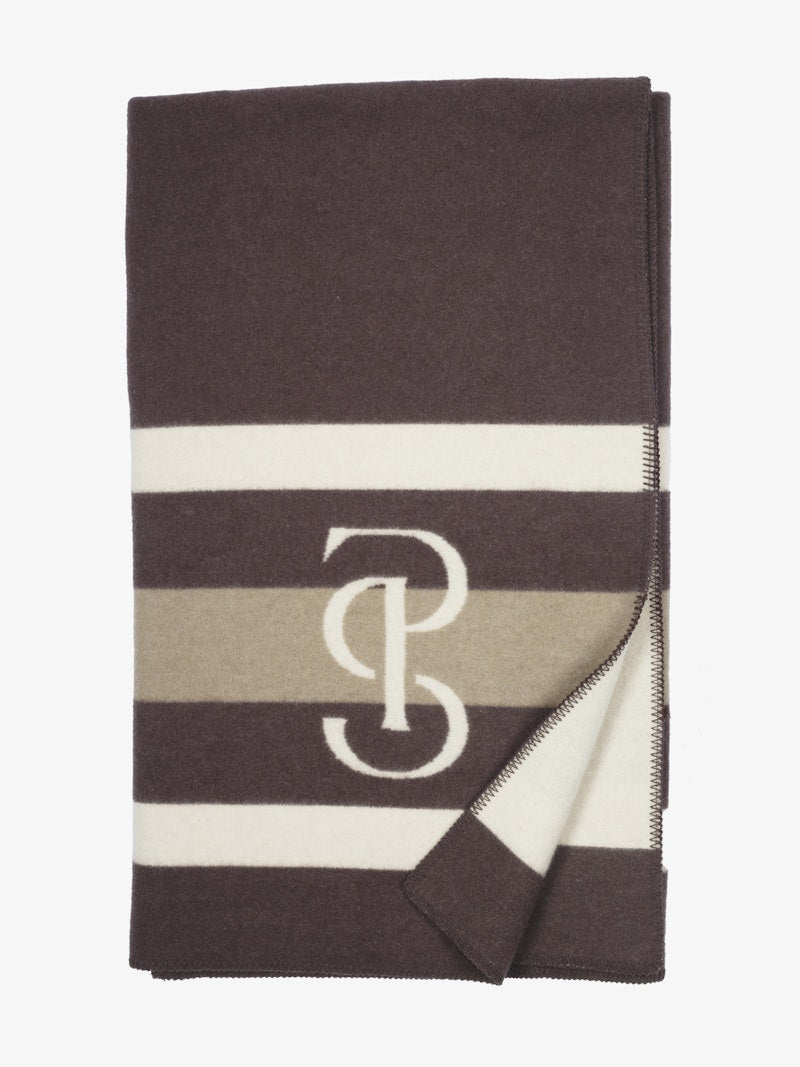 PS of Sweden Striped Wool Blanket - Coffee - PS of Sweden - Equiluxe Tack