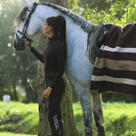 PS of Sweden Striped Wool Blanket - Coffee - PS of Sweden - Equiluxe Tack