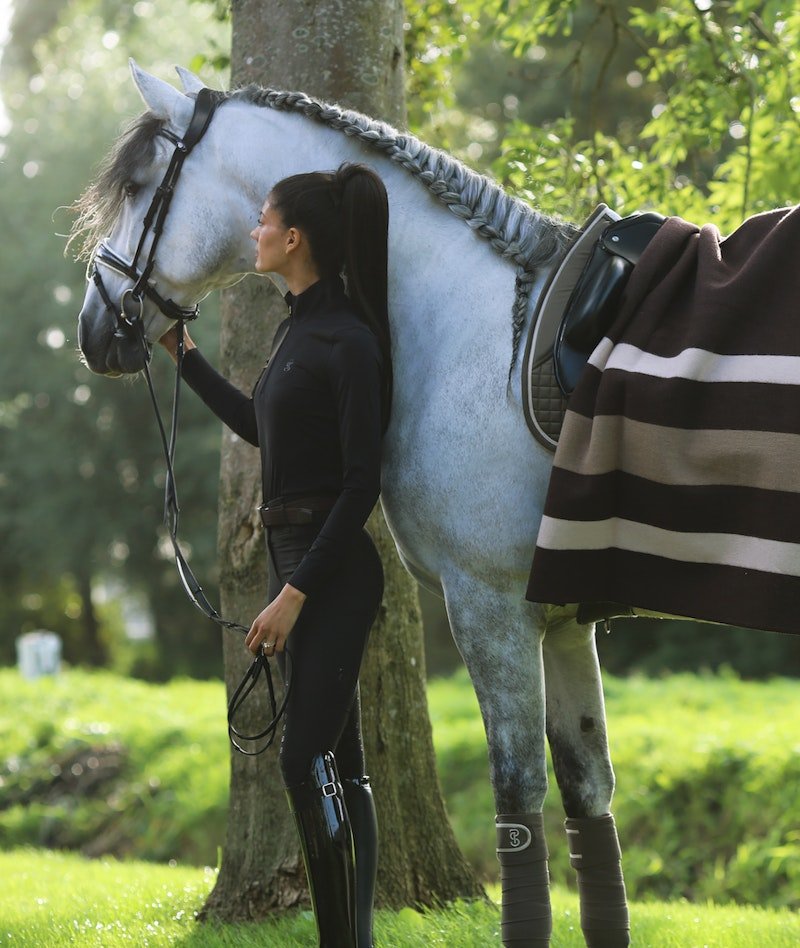 PS of Sweden Striped Wool Blanket - Coffee - PS of Sweden - Equiluxe Tack