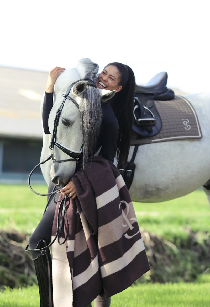 PS of Sweden Striped Wool Blanket - Coffee - PS of Sweden - Equiluxe Tack