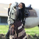 PS of Sweden Striped Wool Blanket - Coffee - PS of Sweden - Equiluxe Tack