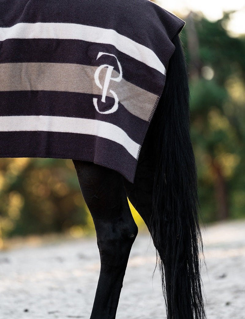 PS of Sweden Striped Wool Blanket - Coffee - PS of Sweden - Equiluxe Tack