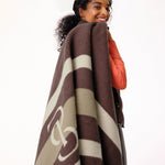 PS of Sweden Striped Wool Blanket - Coffee - PS of Sweden - Equiluxe Tack