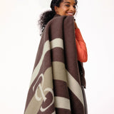 PS of Sweden Striped Wool Blanket - Coffee - PS of Sweden - Equiluxe Tack