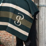 PS of Sweden Striped Wool Blanket - Midnight Green - PS of Sweden - Equiluxe Tack