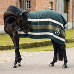 PS of Sweden Striped Wool Blanket - Midnight Green - PS of Sweden - Equiluxe Tack