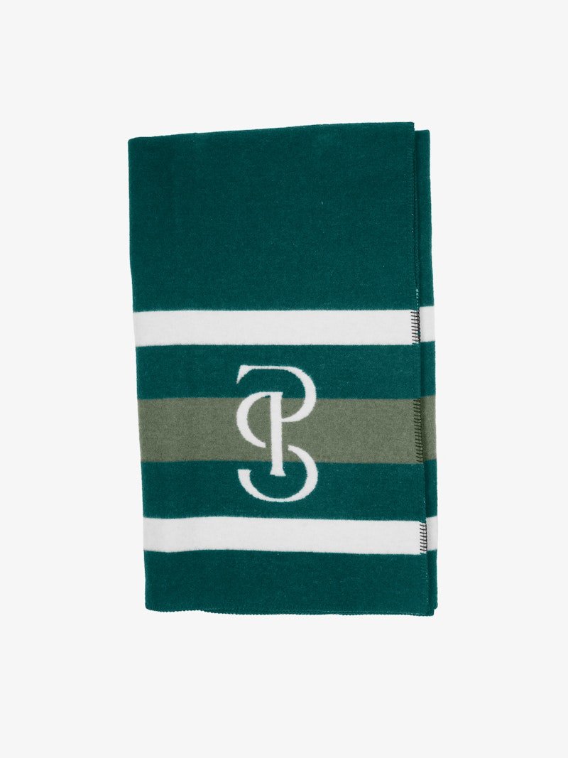 PS of Sweden Striped Wool Blanket - Midnight Green - PS of Sweden - Equiluxe Tack
