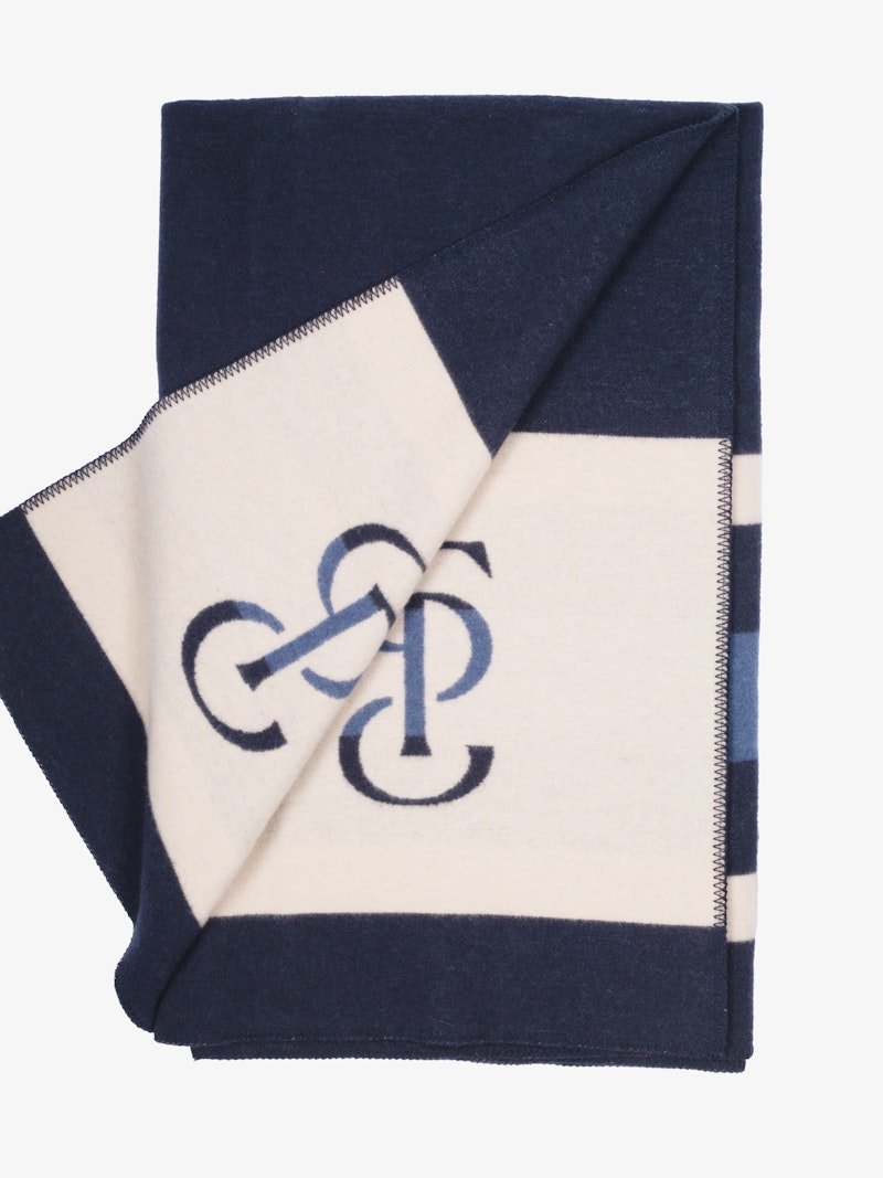 PS of Sweden Striped Wool Blanket - Navy - PS of Sweden - Equiluxe Tack