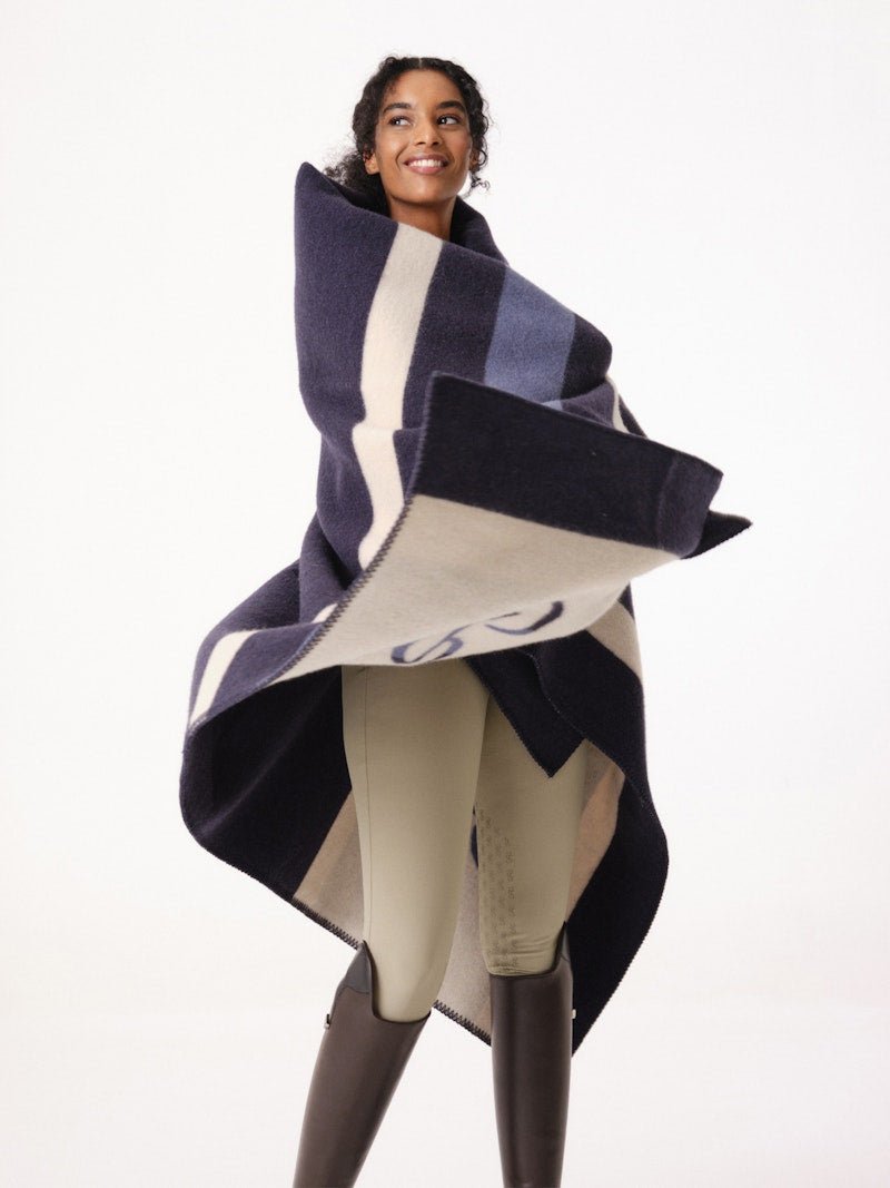 PS of Sweden Striped Wool Blanket - Navy - PS of Sweden - Equiluxe Tack
