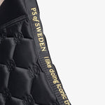 PS of Sweden Vintage Monogram Dressage Saddle Pad - Black - PS of Sweden - Equiluxe Tack