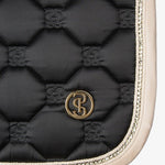 PS of Sweden Vintage Monogram Dressage Saddle Pad - Black - PS of Sweden - Equiluxe Tack