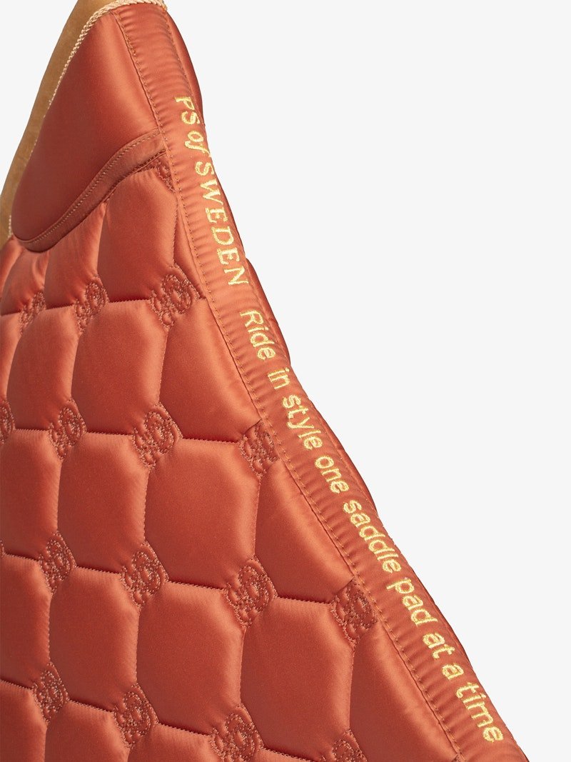 PS of Sweden Vintage Monogram Dressage Saddle Pad - Chestnut Brown - PS of Sweden - Equiluxe Tack