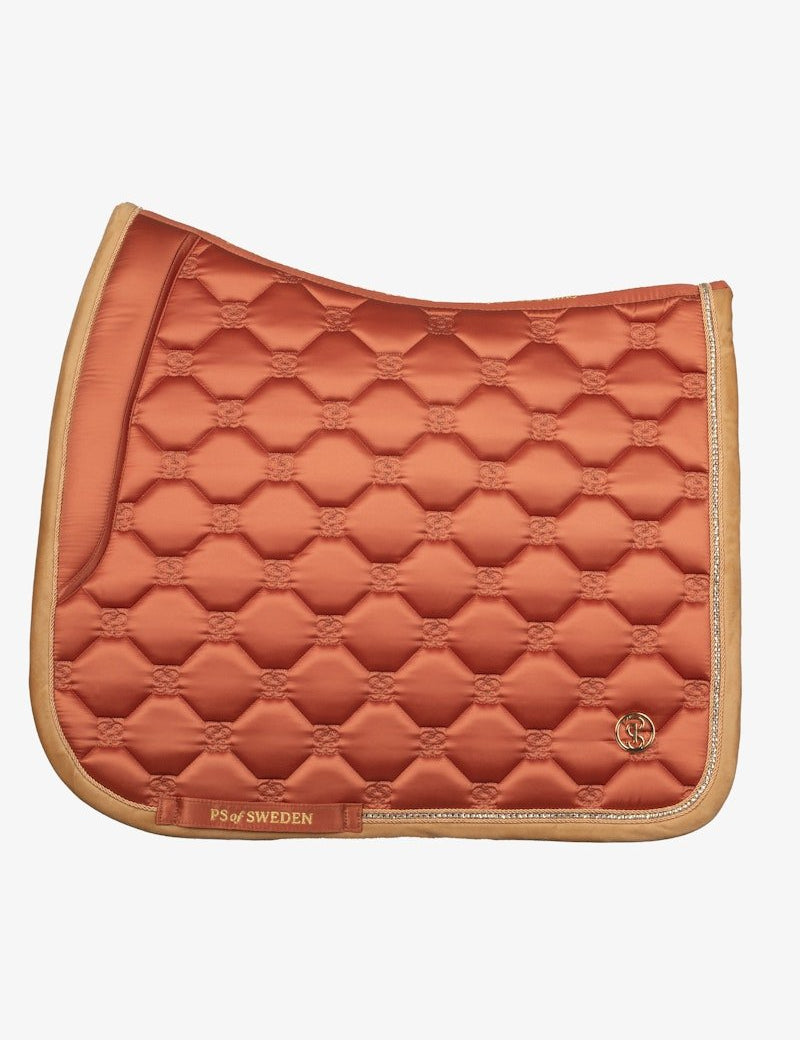 PS of Sweden Vintage Monogram Dressage Saddle Pad - Chestnut Brown - PS of Sweden - Equiluxe Tack