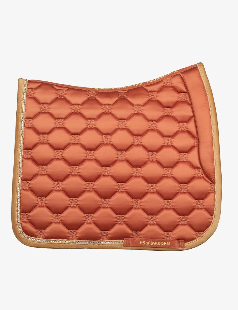 PS of Sweden Vintage Monogram Dressage Saddle Pad - Chestnut Brown - PS of Sweden - Equiluxe Tack