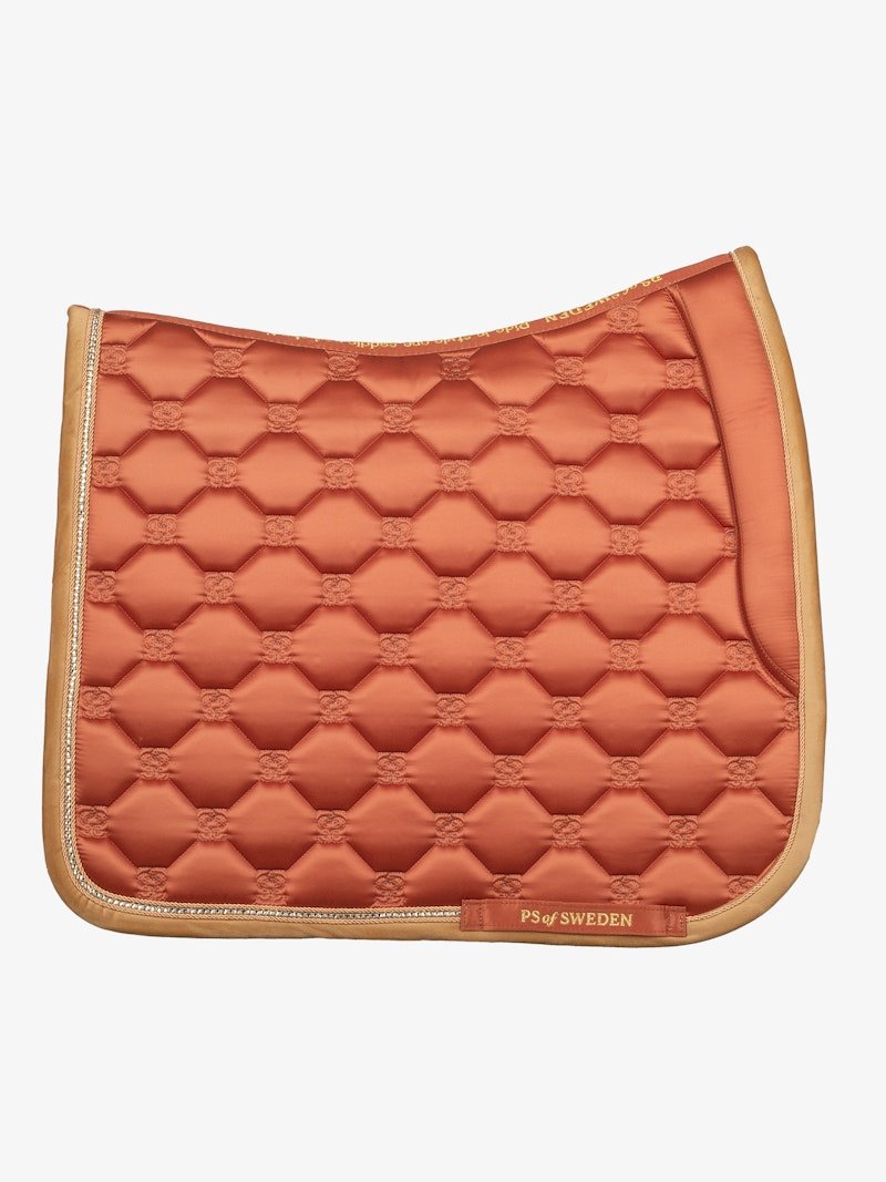 PS of Sweden Vintage Monogram Dressage Saddle Pad - Chestnut Brown - PS of Sweden - Equiluxe Tack