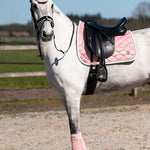 PS of Sweden Vintage Monogram Dressage Saddle Pad - Hortensia Pink - PS of Sweden - Equiluxe Tack