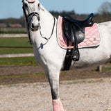 PS of Sweden Vintage Monogram Dressage Saddle Pad - Hortensia Pink - PS of Sweden - Equiluxe Tack