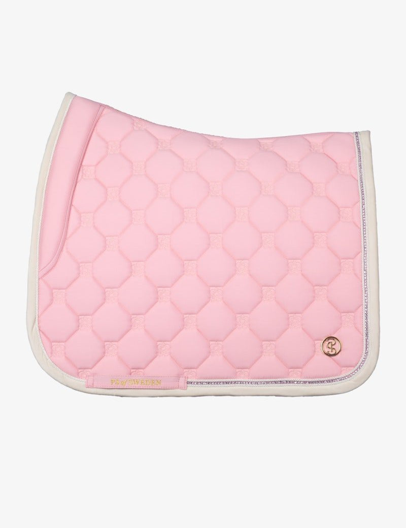 PS of Sweden Vintage Monogram Dressage Saddle Pad - Hortensia Pink - PS of Sweden - Equiluxe Tack