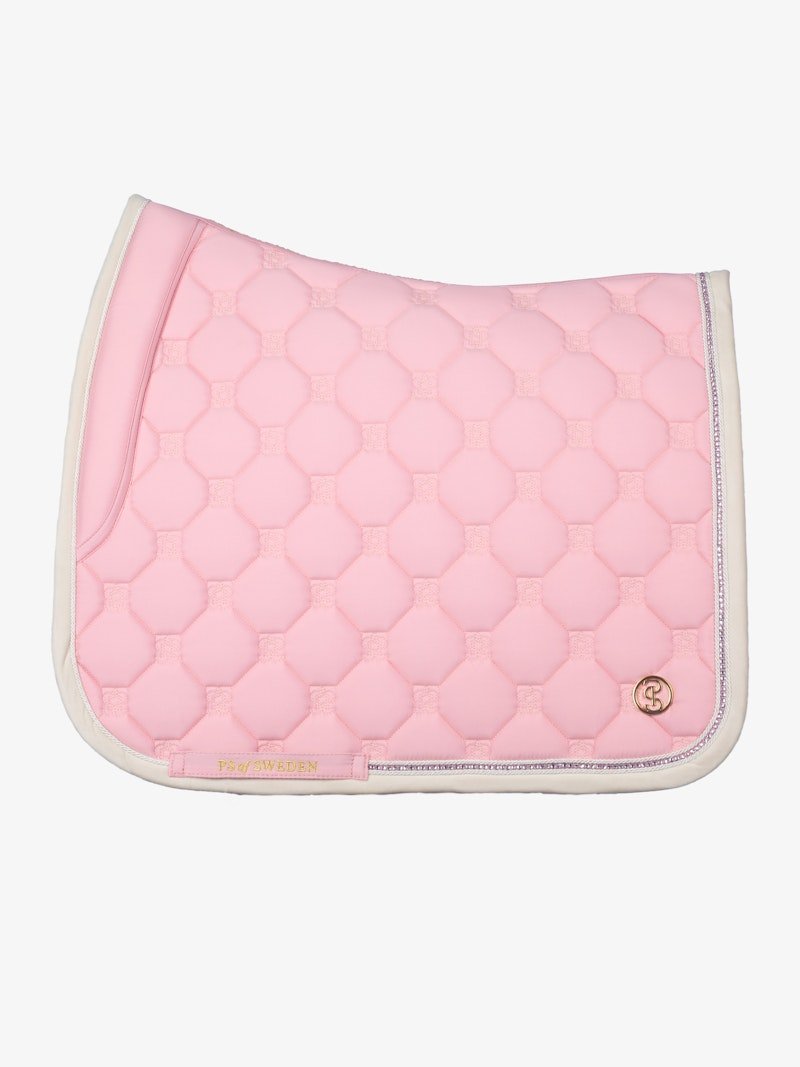 PS of Sweden Vintage Monogram Dressage Saddle Pad - Hortensia Pink - PS of Sweden - Equiluxe Tack
