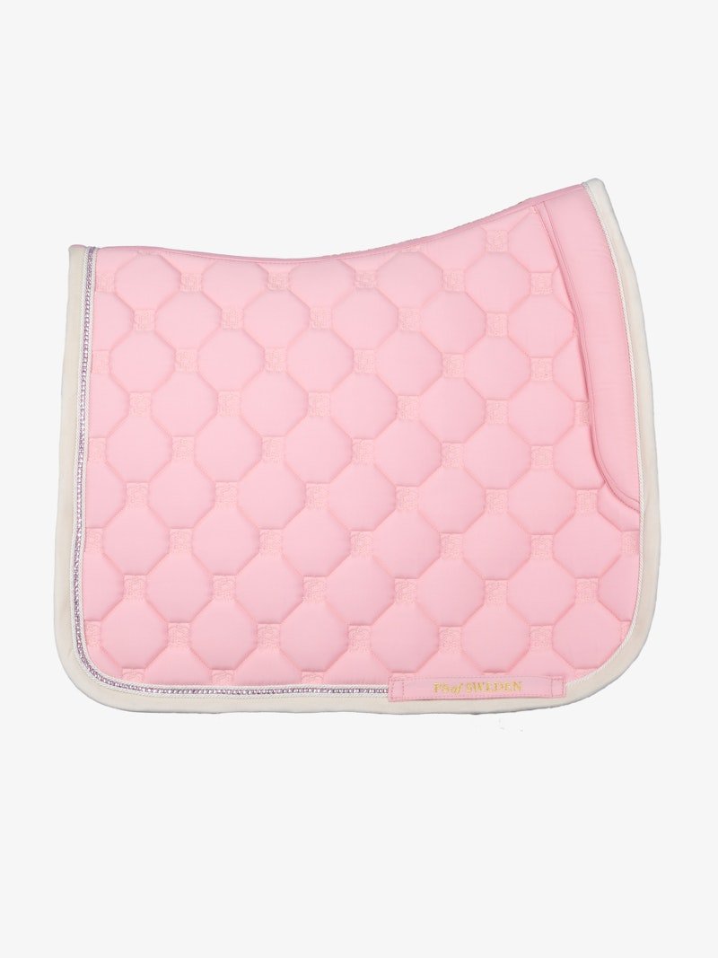 PS of Sweden Vintage Monogram Dressage Saddle Pad - Hortensia Pink - PS of Sweden - Equiluxe Tack