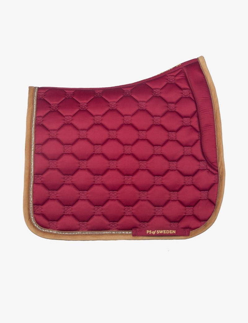 PS of Sweden Vintage Monogram Dressage Saddle Pad - Midnight Fuchsia - PS of Sweden - Equiluxe Tack