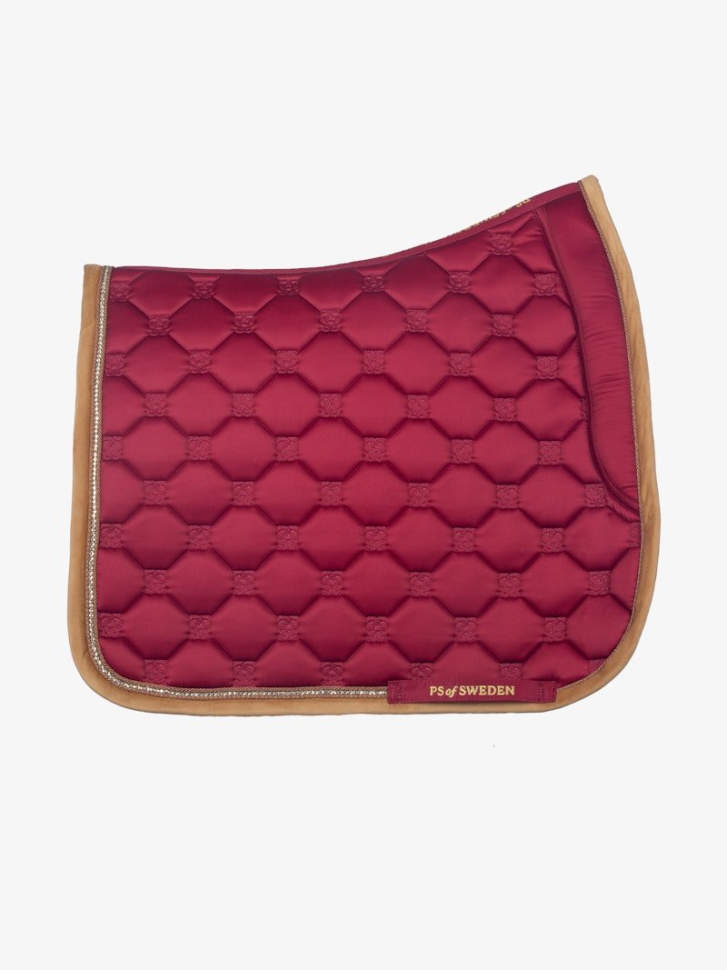 PS of Sweden Vintage Monogram Dressage Saddle Pad - Midnight Fuchsia - PS of Sweden - Equiluxe Tack