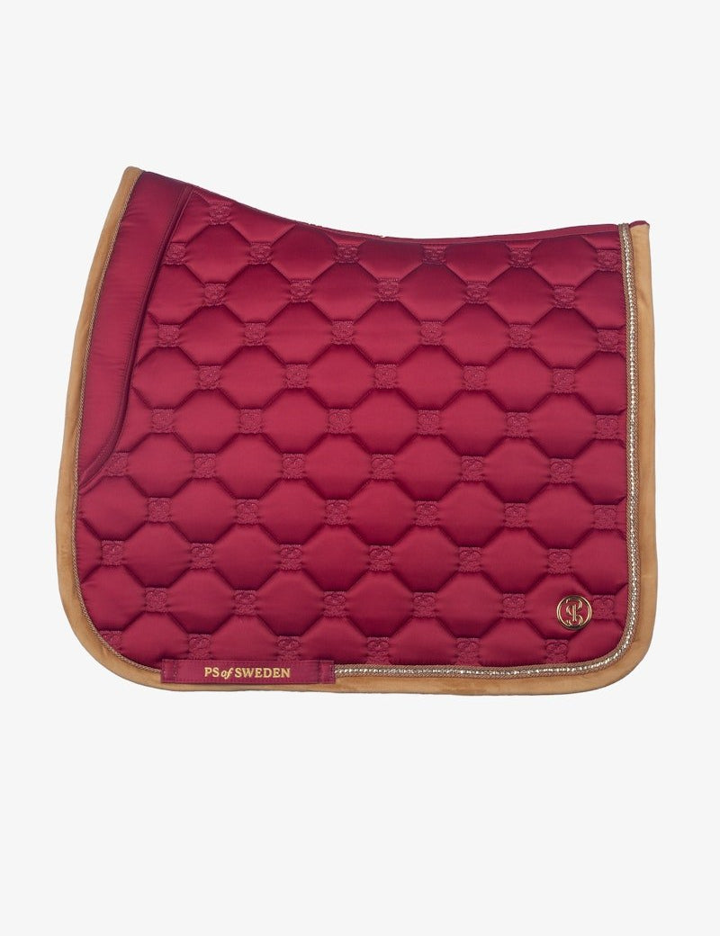 PS of Sweden Vintage Monogram Dressage Saddle Pad - Midnight Fuchsia - PS of Sweden - Equiluxe Tack