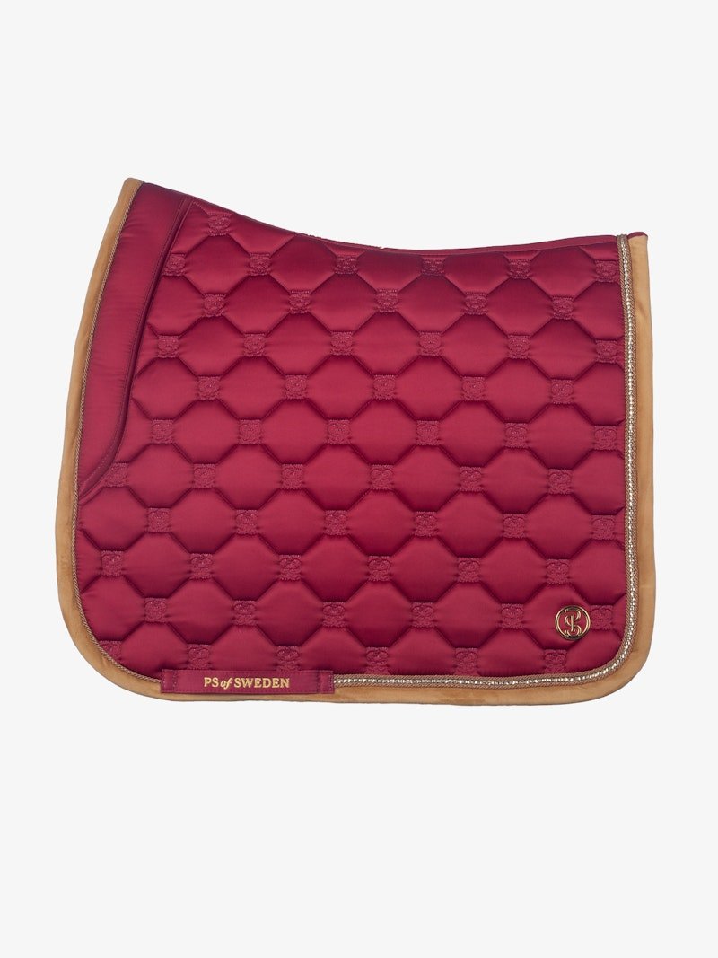 PS of Sweden Vintage Monogram Dressage Saddle Pad - Midnight Fuchsia - PS of Sweden - Equiluxe Tack