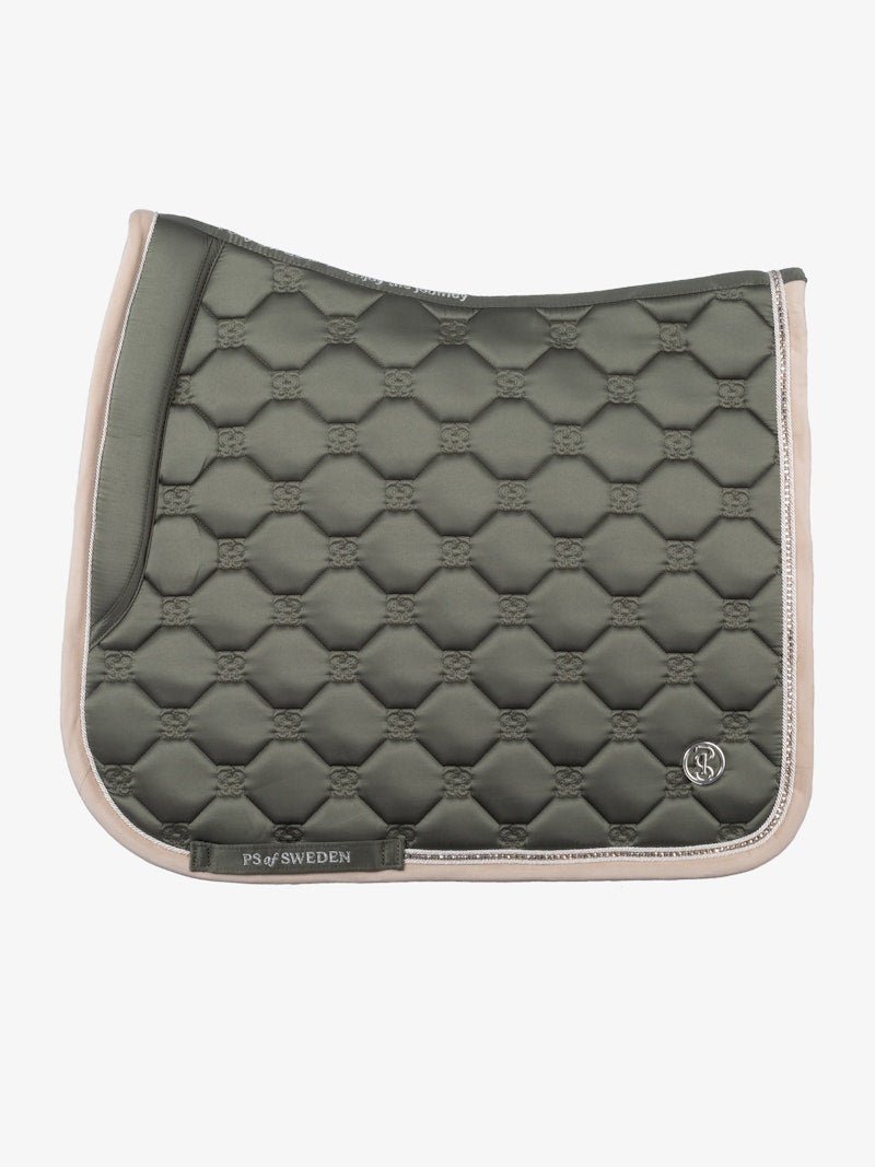 PS of Sweden Vintage Monogram Dressage Saddle Pad - Mist Green - PS of Sweden - Equiluxe Tack
