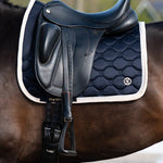 PS of Sweden Vintage Monogram Dressage Saddle Pad - Navy - PS of Sweden - Equiluxe Tack