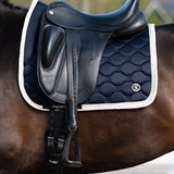 PS of Sweden Vintage Monogram Dressage Saddle Pad - Navy - PS of Sweden - Equiluxe Tack
