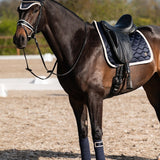 PS of Sweden Vintage Monogram Dressage Saddle Pad - Navy - PS of Sweden - Equiluxe Tack