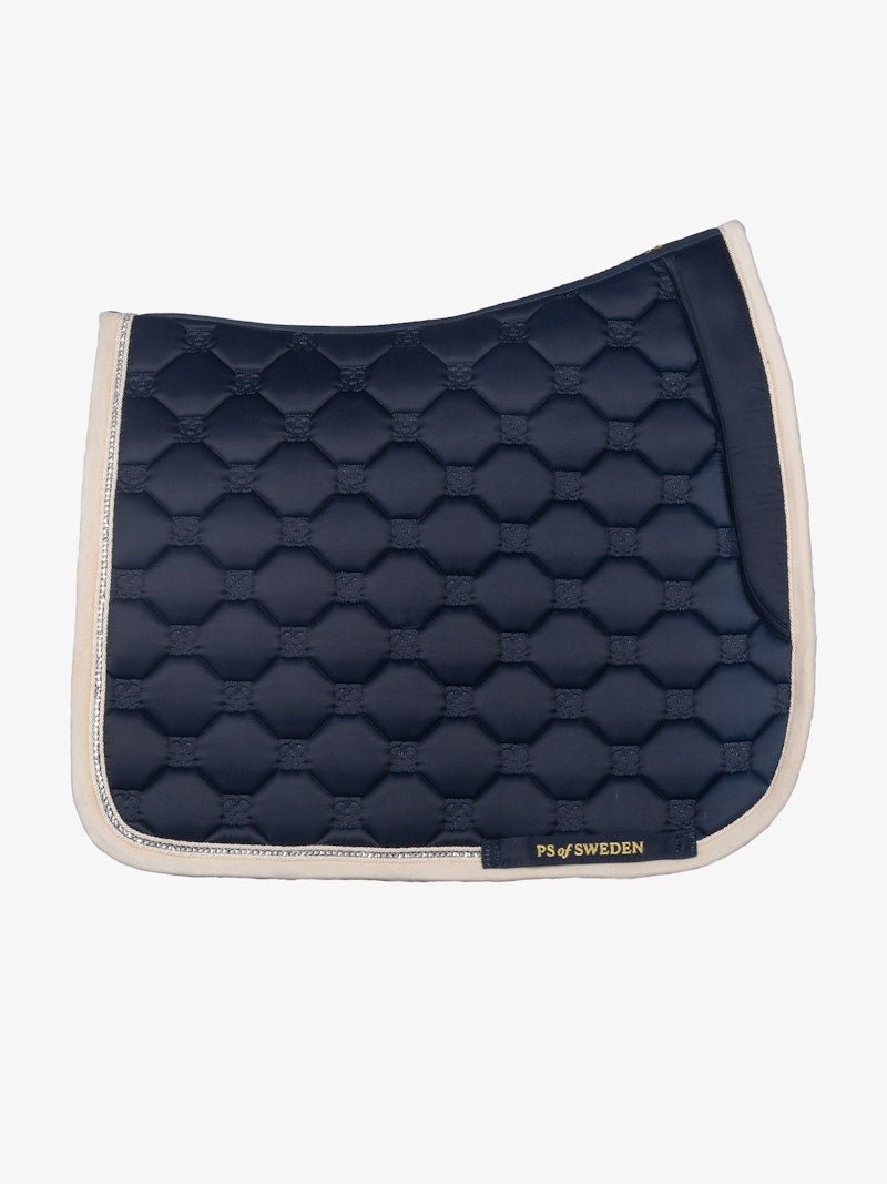 PS of Sweden Vintage Monogram Dressage Saddle Pad - Navy - PS of Sweden - Equiluxe Tack