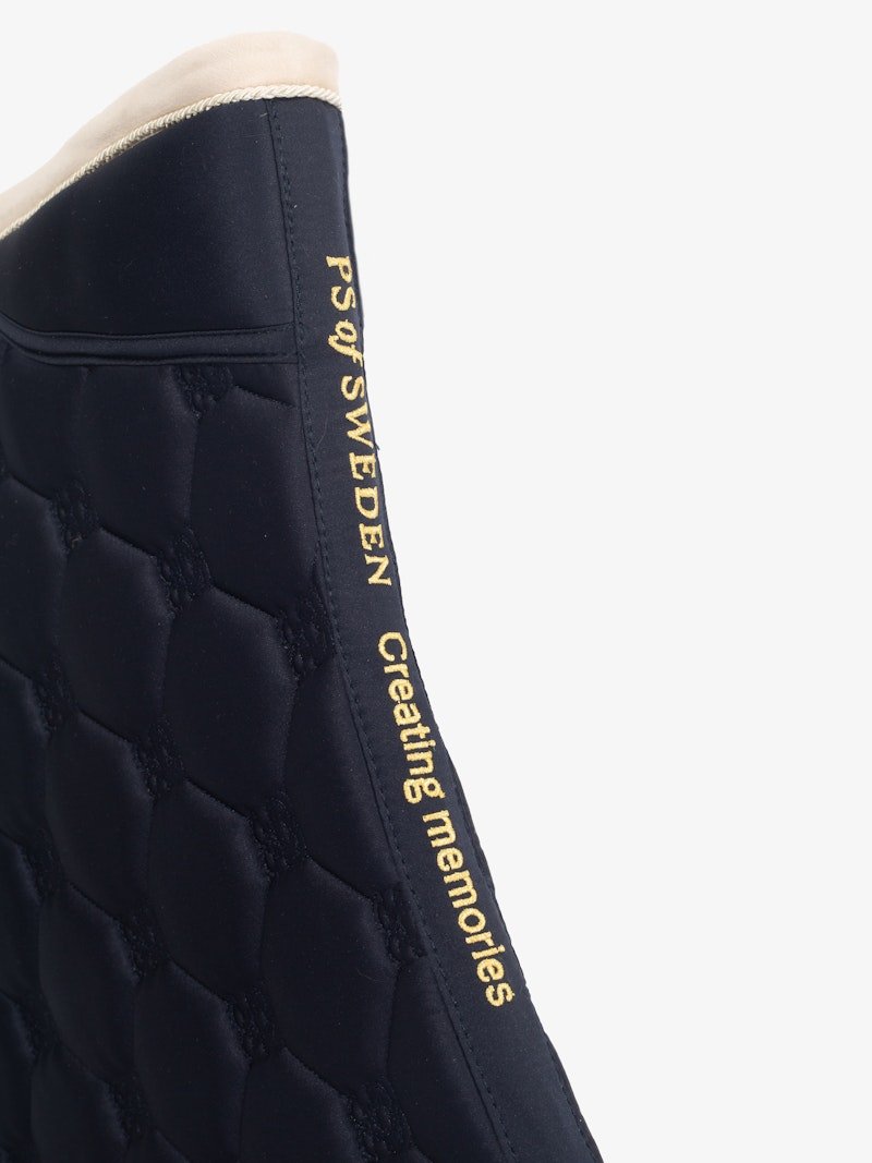 PS of Sweden Vintage Monogram Dressage Saddle Pad - Navy - PS of Sweden - Equiluxe Tack