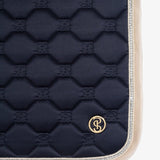 PS of Sweden Vintage Monogram Dressage Saddle Pad - Navy - PS of Sweden - Equiluxe Tack