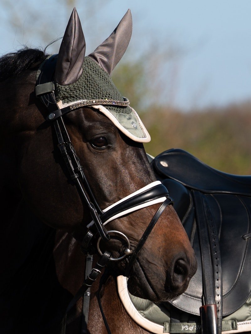 PS of Sweden Vintage Monogram Ear Bonnet - Mist Green - PS of Sweden - Equiluxe Tack