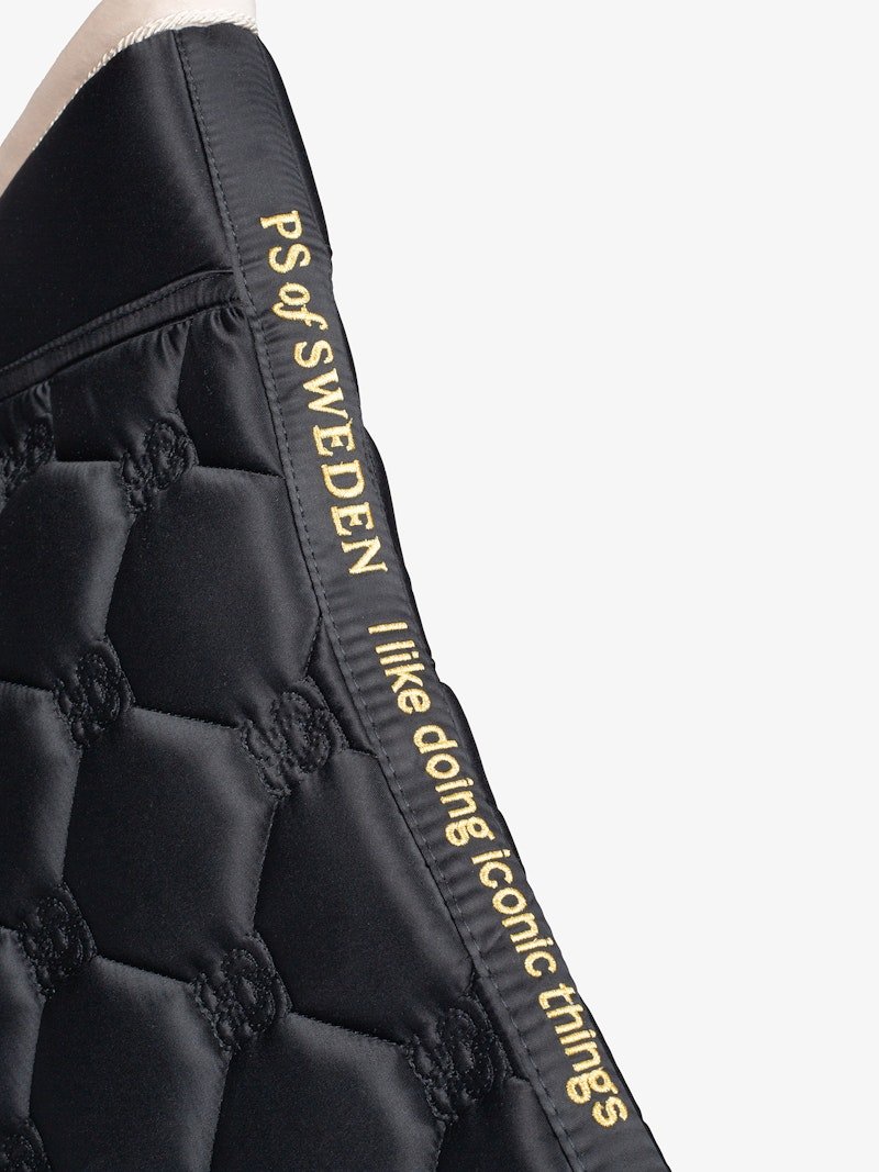 PS of Sweden Vintage Monogram Jump Saddle Pad - Black - PS of Sweden - Equiluxe Tack