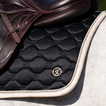 PS of Sweden Vintage Monogram Jump Saddle Pad - Black - PS of Sweden - Equiluxe Tack