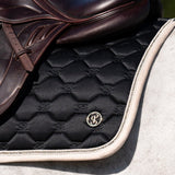 PS of Sweden Vintage Monogram Jump Saddle Pad - Black - PS of Sweden - Equiluxe Tack