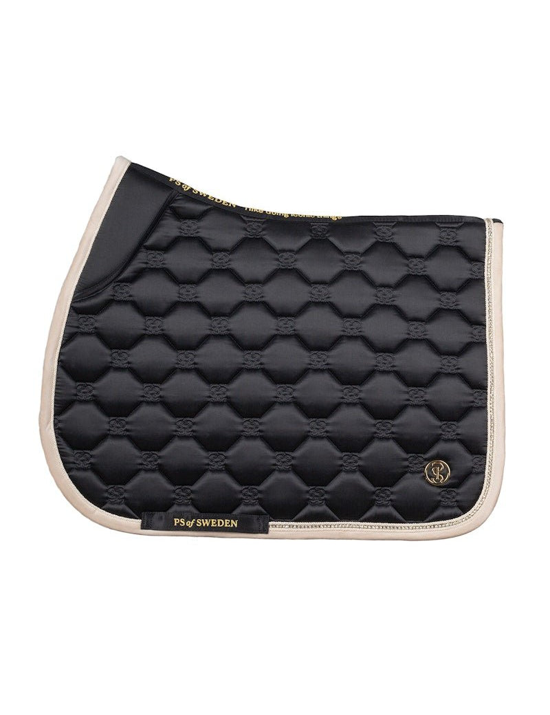 PS of Sweden Vintage Monogram Jump Saddle Pad - Black - PS of Sweden - Equiluxe Tack
